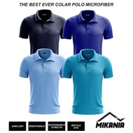 Polo Microfiber Plain Blue Jersey Collar Tshirt | Jersi T-shirt Microfiber Kolar Kosong Biru Gelap B