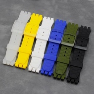 Silicone strap men's 21mm Suitable for swatch strap series ladies outdoor sports waterproof natural