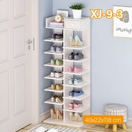 Goshop Stacking Shoe Rack Minimalist Wooden Slipper Rack Multifunctional Shoe Cabinet Rack