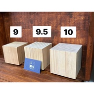 Square Series~9, 9.5, 10cm Wood