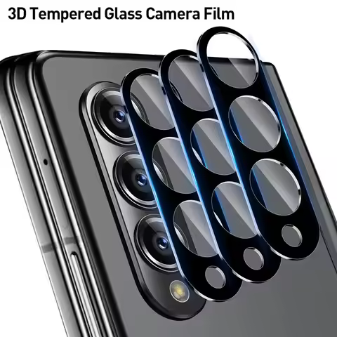 9D Curved Rear Camera Protector For Samsung Galaxy Z Fold4 Fold3 Case Tempered Glass Sumsung Z Fold 