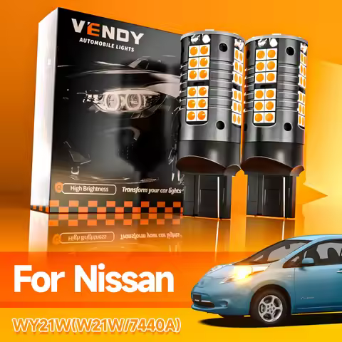 2pcs LED Turn Signal Light Lamp WY21W 7440A For Nissan 370Z GT-R Juke Leaf Micra Pathfinder 4 Pulsar