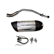 คอท่อ Kawasaki KSR วัสดุแสตนเลสเกรด304 + ปลายท่อ SG ยาว 17 นิ้ว ตัวอ้วน ฟรีแคทลดเสียง