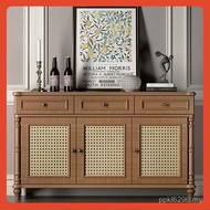 Cabinet Glass Retro Shoe Cabinet Rattan Self-Adhesive Bamboo Weaving Refurbishment Stickers Furnitur