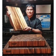 Hattori Hanzo HHPASSION Walnut/MAPLE Cutting Board, Edge Grain with Juice Groove. Chopping Board