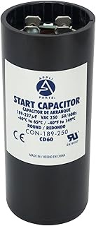 Appli Parts motor start capacitor 189-227 Mfd (microfarads) uF 250VAC universal fit for electric mot