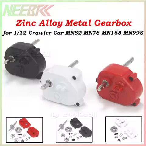 Zinc alloy Metal Transmission Gearbox for 1/12 RC Crawler Car MN82 MN99S MN168 MN78 MN98 370 Brushle