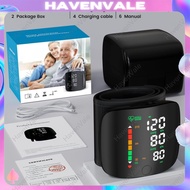 HavenVale Voice Prompt Digital Blood Pressure Monitor Wrist Style Rechargeable With Big LCD