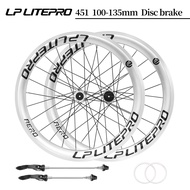 LITEPRO AERO Folding Wheel Set Disc/V Brake Circle Brake BMX 20 Inch 406/451 349 Rim Wheel Hub 40MM