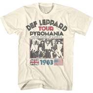 Def Leppard 1977 English Rock Band 1983 USA Pyromania Tour T-Shirt - Men's Clothing - Women's Clothi