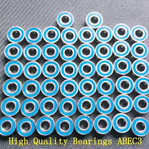 Free shipping 50PCS 5X10X4mm Blue Rubber Seals bearing 5X10X4 MR105 2RS ABEC3 Model bearing