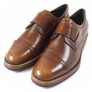 Salvatore Ferragamo Ferragamo 棕色直頭皮鞋，鞋頭飾ブラウン，尺寸 7，義大利製造，狀況極佳。附防塵袋。