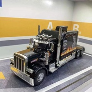 1:24 Traktor Traktor Amerika Peterbilt 389 Lori Aloi Model Diecast Bunyi & Mainan Ringan Hiasan Dala