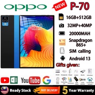 [🔥5-year warranty🔥]  OPPO tablet Android 13 P70 tablet sim phone card 2023 latest [512GB ROM 16GB RAM] 5G smart tablet Android 13 tablet 12 inch support dual slot WIFI6+GPS