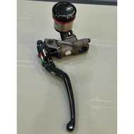 Original Brembo Master Pump Rcs16 Corsa Corta Clutch Left Side + AEM Titanium Fluid Reservoir Tank S