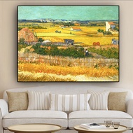 Harvest at La Crau by Van Gogh Landscape Oil Painting Reproductions on Canvas Canvas printings and P