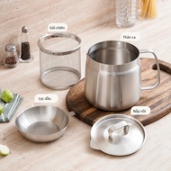 NEW SP oil filter mug, deep fryer mug with Purecook 304 stainless steel filter