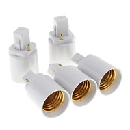 5pcs G24 to E27 Bulb Base Adapter LED Lamp Socket Holder Universal Light Converter with 2 Pin
