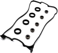 HAOTOM Valve Cover Gasket Kit W/Spark Plug Tube Seals & Grommets 10Pcs Compatible for Honda Civic 19