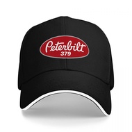 Peterbilt 379 Logo Embroidered Black Baseball Cap Classic Trucking Style Adjustable Hat for Men and 