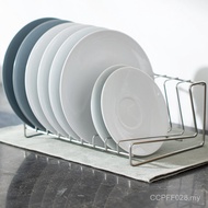 6 Dishes 304 Drying Cutting Board Stainless Steel Grid 9 Bold Dinner Plate Kitchen Dish Rack Storage