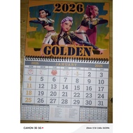 Huntrix Golden demon slayer calendar 2026