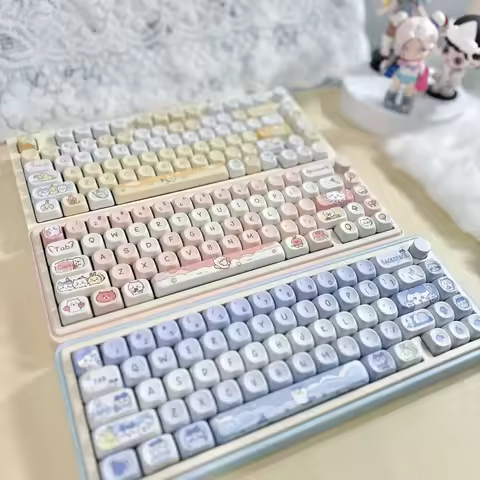 Mechanical Keyboard Keycaps 95 Keys Anime Chikawa Keycaps Kawaii Hachi Usagi Bpt Thermosublimation M
