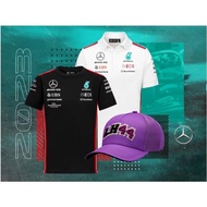 NEW NEW 2023 2024 Mercedes AMG Petronas F1 Team Driver T-Shirt polo Formula One racing suit shirt Ho