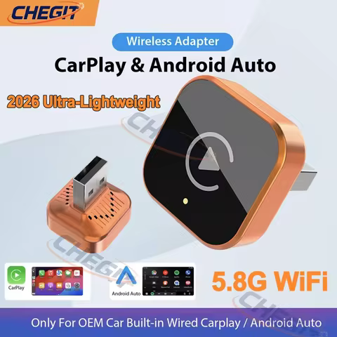 2026 NEW Wireless CarPlay Android Auto 2IN1 Wireless Adapter Smart Mini Box Plug And Play 5.8G WiFi 