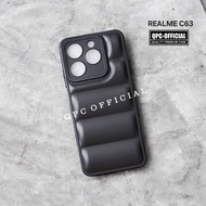 Realme C63 Case Macaron Black Motif Pillow Case Jacket 3D Realme C63