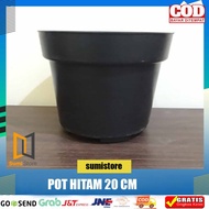 Pot Bunga 20 HITAM PBN - Pot Plastik 20 HITAM - Pot Bunga 20 HITAM