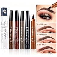 4-Point Eyebrow Pencil, Waterproof Makeup Tattoo Liquid Pen, Cosmetic Eyeliner