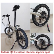 Standard bicycle quick release kickstand 16inch 20inch bicycle QR stand Folding Bike minivelo wheelset Mandatory QR