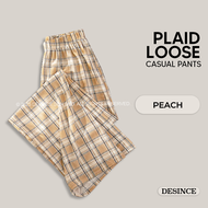 DESINCE Stylish Women Korean Plaid Checker Long Pants WP 072