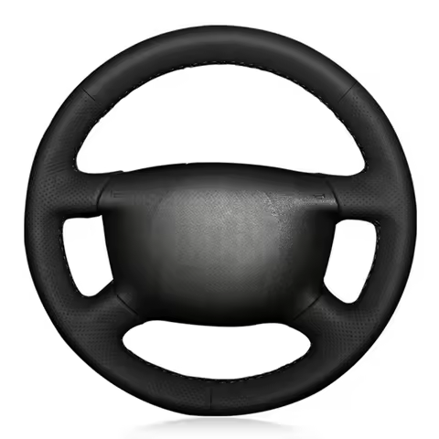 Car Steering Wheel Cover Black Artificial Leather For Audi A2 (8Z) A3 (8L) Sprotback A4 (B5 B6) Avan