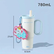 【Onda】ฟางถ้วยเก็บควาร้อน316 สแตนเลสพร้อมหลอด780มลแก้วเก็บความเย็นสีมาการองจุขนาดใหญ่แก้วเก็บความเย็น