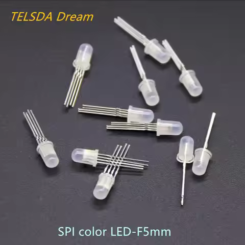 DC5V WS2812 APA102 PL9823 F5 5mm F8 8mm Round RGB LED YF923 chipset inside RGB Full color Frosted LE