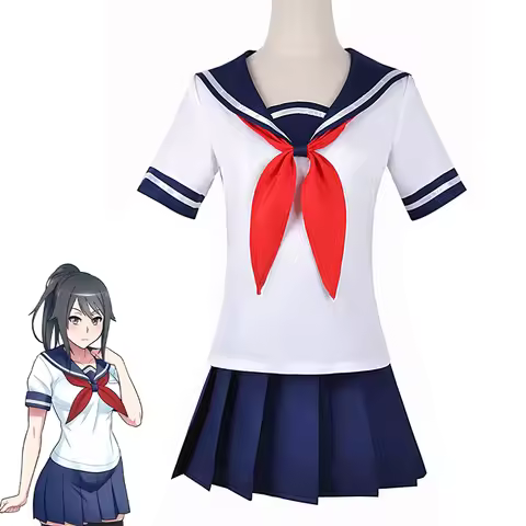 Game Ayano Aishi Cosplay Anime Costume Yandere Simulator Yandere Chan Sailor Suit High School Jk Uni