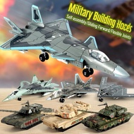 Military Building Blocks Set - Su-57 Fighter Jet & B2 Bomber Model, Army Tank Construction Toys for 