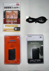 全新PSP配件：電池，保護貼，USB充電線