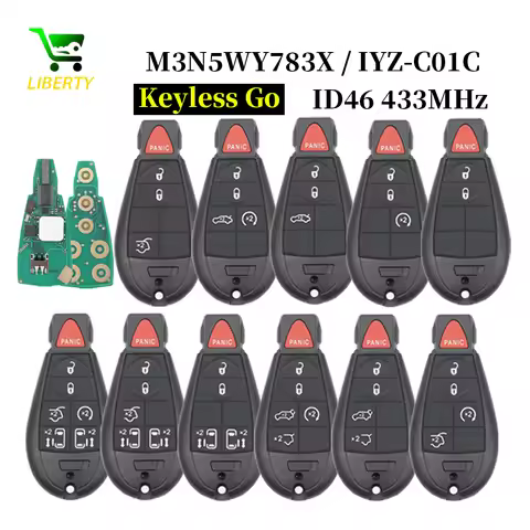 Liberty M3N5WY783X ID46PCF7953 433MHz Keyless Go Car Remote Key 1YZ-C01C For Jeep Grand Cherokee Dod