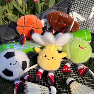 Plush Toy Football Keychain Sports Ball Keychain Cute Creative Plush Toy Keychain for Friends