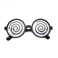 1pcs New Cosplay Glasses Vertigo Pattern Funny Decorative Glasses Fancy Glasses Anime Dizzy Eyeglass