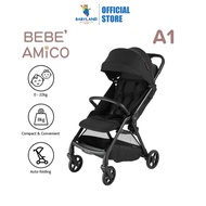 [New Launch] Bebe Amico Compact & Convenience Auto-Folding Stroller A1 - New Born to 22kg