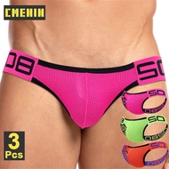 CMENIN BS 3Pcs Ins Style Cotton Sexy Men Underwear Jockstrap Panties Soft Stringi Men's Thongs And G String Man Underpants Homme BS835 olj