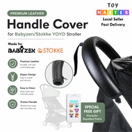 Premium Leather Handle Cover for Babyzen YOYO Stroller & Stokke Stroller Anti-Peel Handle Bar Protec