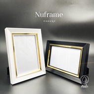 Luxury White Photo Frame Size 4x6 5x7 6x8 A5 8x10 A4 8x12 10x12 With Wall Hanging Ear Stand With Mir