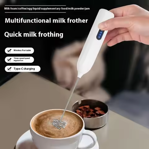 1PCS electric milk frother, milk mixer, handheld egg beater, hot coffee machine mixer, mini portable
