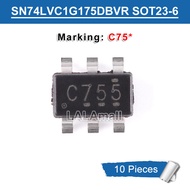 10pcs SN74LVC1G175DBVR SOT23-6 Marking C755 C75 SOT-23 6pins SMD Single D-Type Flip-Flop Chip IC new