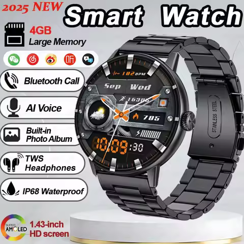 New DT M5 Smart Watch 4GB Memory 1.43-inch HD Screen Built-in Photo Album Local Album Video Sport Mo